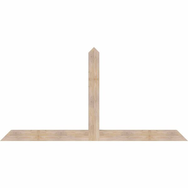 Ekena Millwork Portland Smooth Timber Gable Bracket, Douglas Fir, 96"W x 48"H x 3 1/2"D x 5 1/2"F, 12/12 Pitch GBW096X48X0406POR00SDF - main